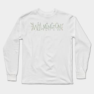 Wilmington Handlettering Teal Long Sleeve T-Shirt